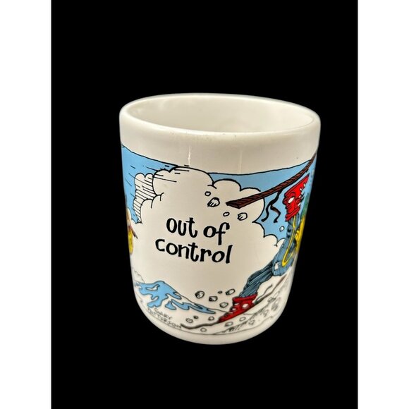 Snow Skiing Out of Control Coffee Tea Mug GARY PATTERSON Japan Thought Factory - Picture 2 of 6